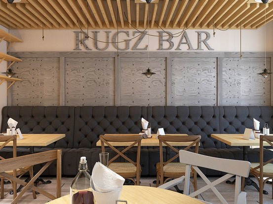 Интерьер бар Rugz Bar