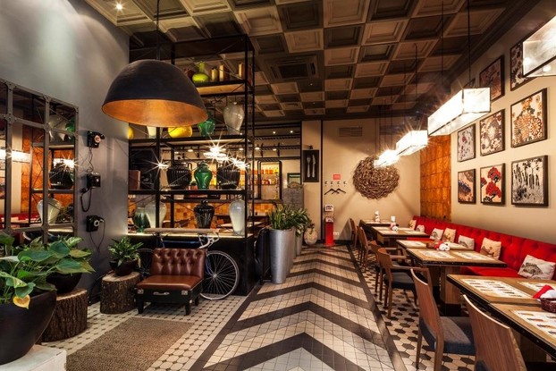 Интерьер ресторан Pesto cafe
