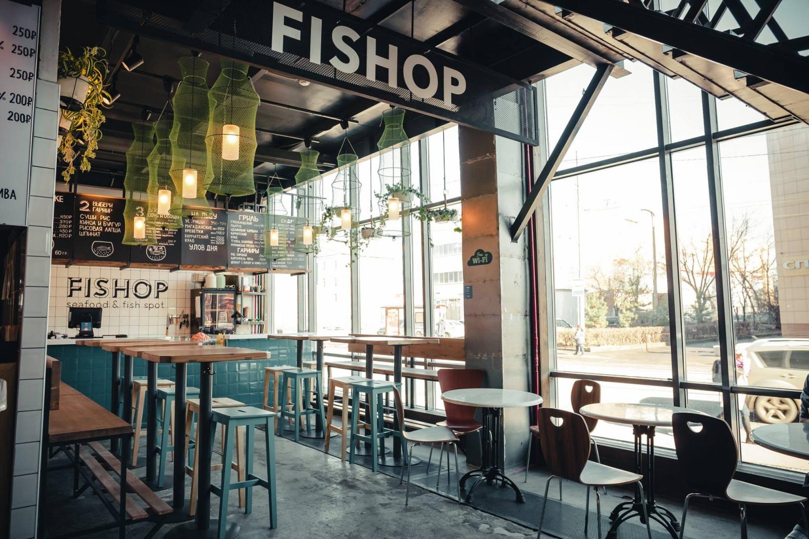 Интерьер кафе Fishop