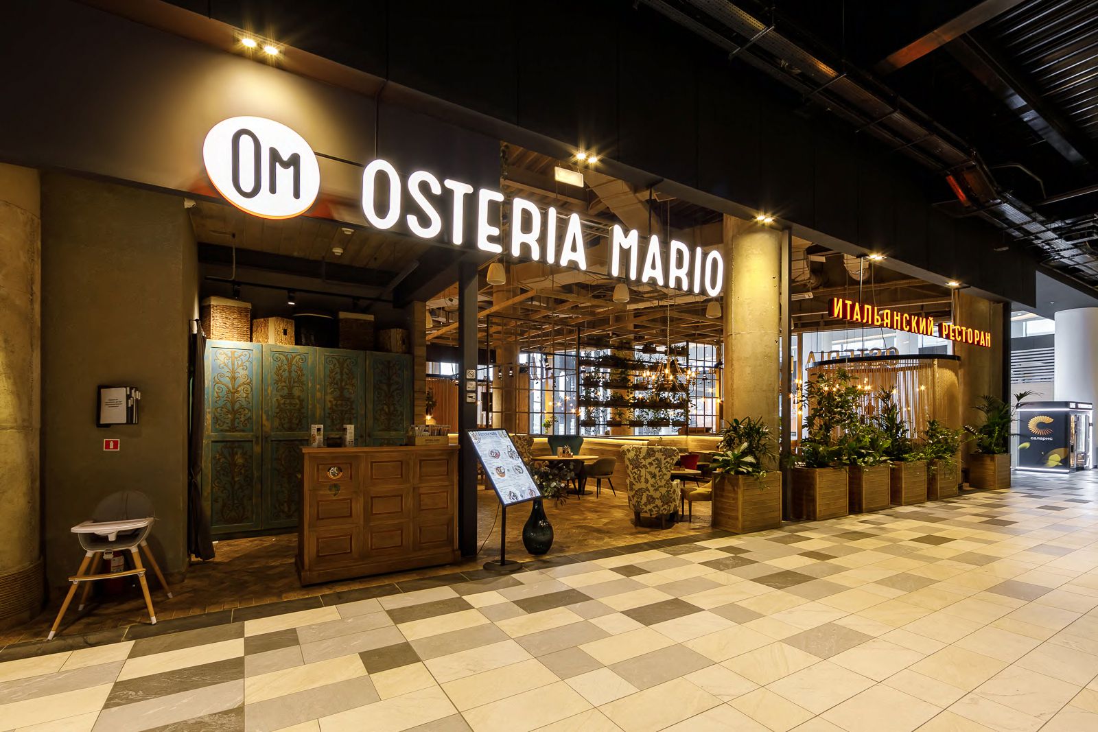Интерьер ресторан Osteria Mario