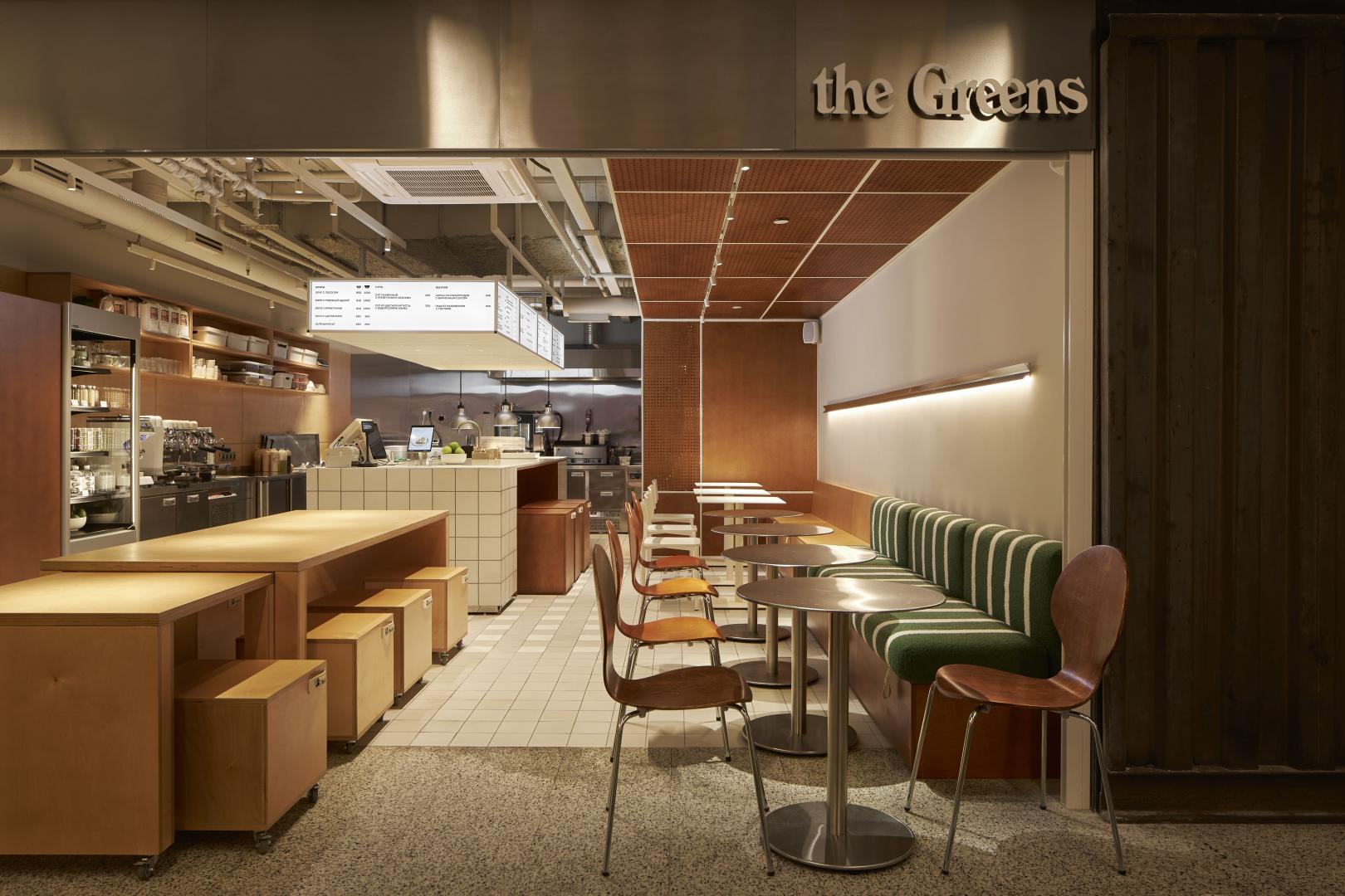 Интерьер кафе The Greens