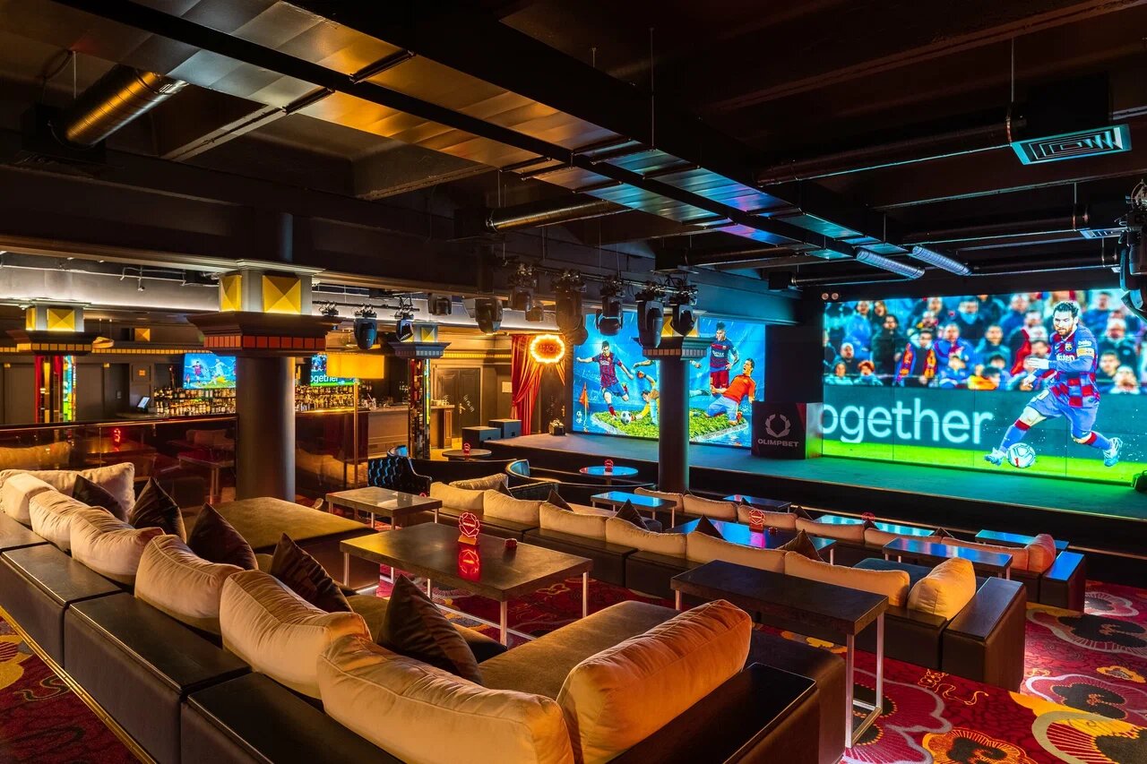 Интерьер бар Olimpbet Lounge