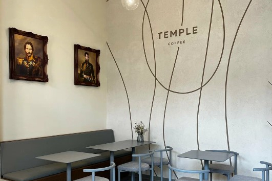 Интерьер кофейня Temple coffee