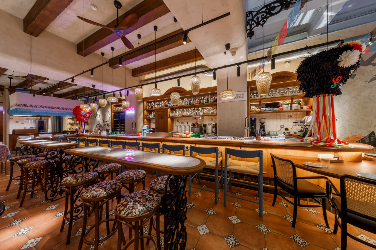 Интерьер ресторан Paloma Cantina