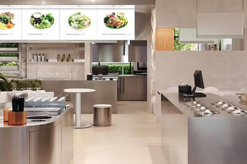 Интерьер кафе Salatnica