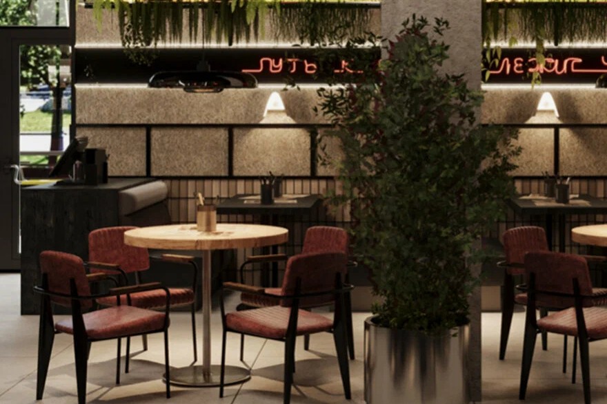 Интерьер ресторан Frank by Баста