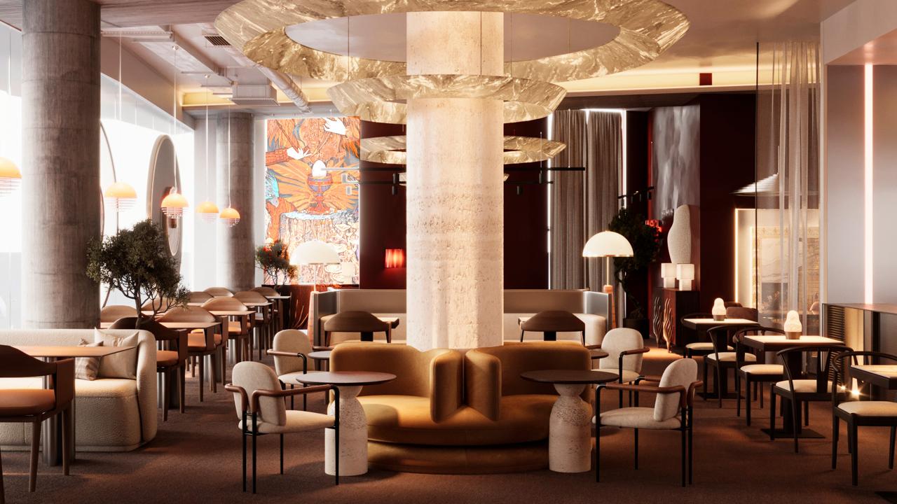 Интерьер гастробар Zavesa Grand